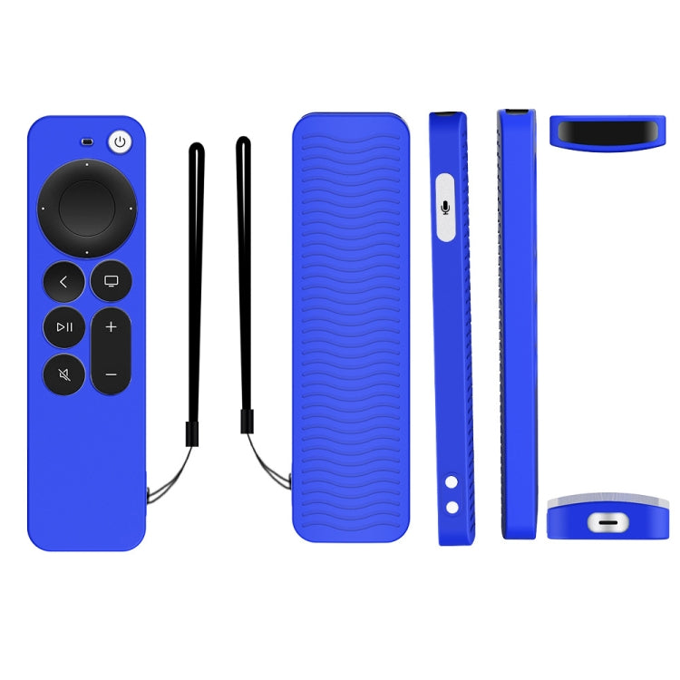 Silicone Protective Case Cover For Apple TV 4K 4th Siri Remote Controller(Blue) - Apple TV Accessories by PMC Jewellery | Online Shopping South Africa | PMC Jewellery