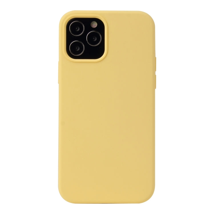 For iPhone 13 Solid Color Liquid Silicone Shockproof Protective Case(Yellow) - iPhone 13 Cases by PMC TechLife | Online Shopping South Africa | PMC TechLife