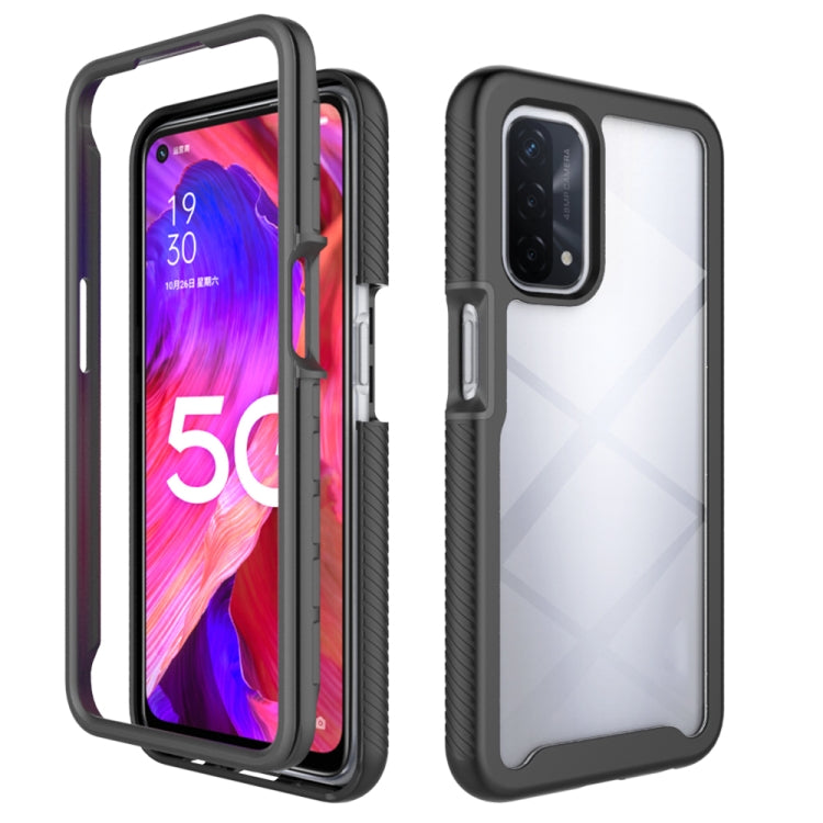 For OPPO A54 5G / A74 5G Starry Sky Solid Color Series Shockproof PC + TPU Case(Black) - OPPO Cases by PMC TechLife | Online Shopping South Africa | PMC TechLife | Buy Now Pay Later Mobicred