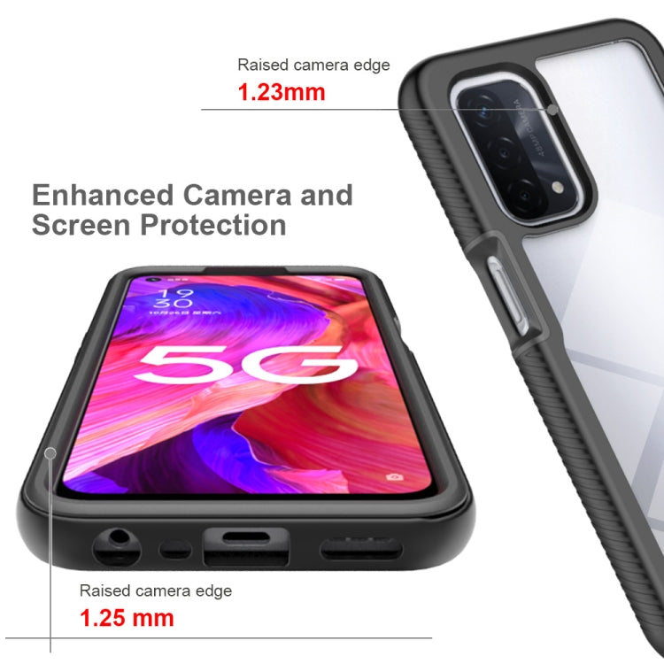 For OPPO A54 5G / A74 5G Starry Sky Solid Color Series Shockproof PC + TPU Case(Black) - OPPO Cases by PMC TechLife | Online Shopping South Africa | PMC TechLife | Buy Now Pay Later Mobicred