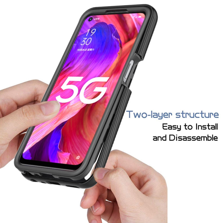 For OPPO A54 5G / A74 5G Starry Sky Solid Color Series Shockproof PC + TPU Case(Black) - OPPO Cases by PMC TechLife | Online Shopping South Africa | PMC TechLife | Buy Now Pay Later Mobicred