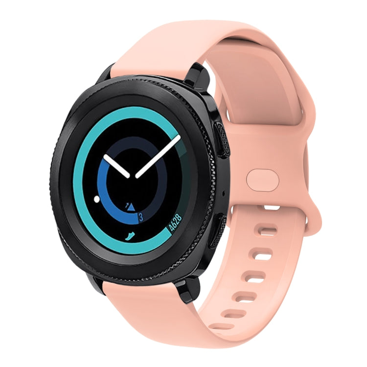 20mm For Amazfit GTS4 / GTS4 mini / GTS3 Universal Inner Back Buckle Perforation Silicone Watch Band(Pink) - Watch Bands by MIJOBS | Online Shopping South Africa | PMC TechLife | Buy Now Pay Later Mobicred