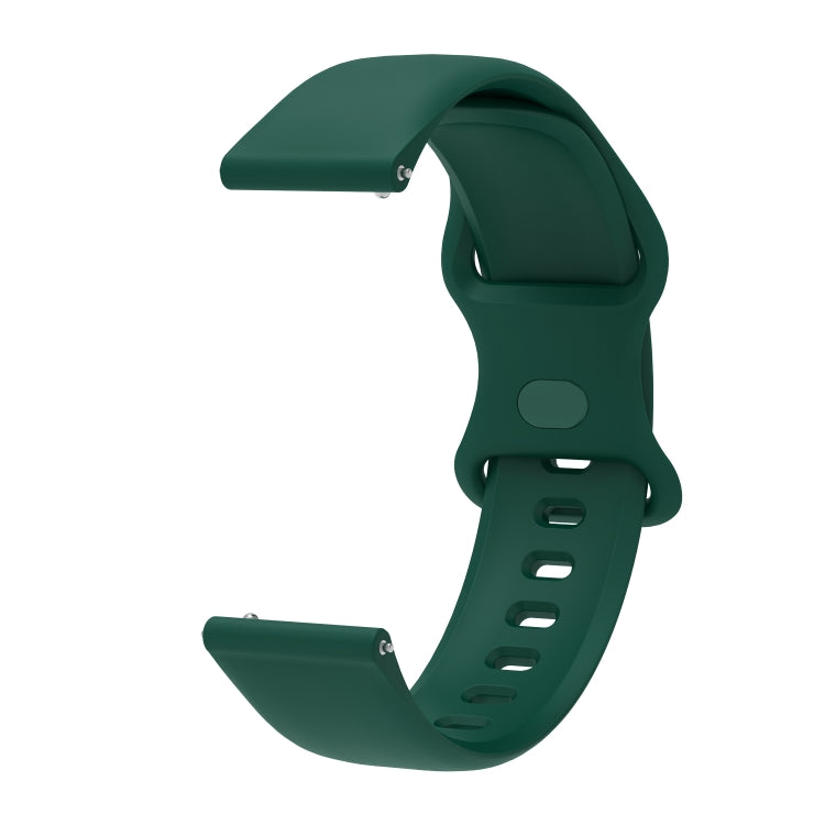 20mm For Amazfit GTS4 / GTS4 mini / GTS3 Universal Inner Back Buckle Perforation Silicone Watch Band(Army Green) - Watch Bands by MIJOBS | Online Shopping South Africa | PMC Jewellery | Buy Now Pay Later Mobicred