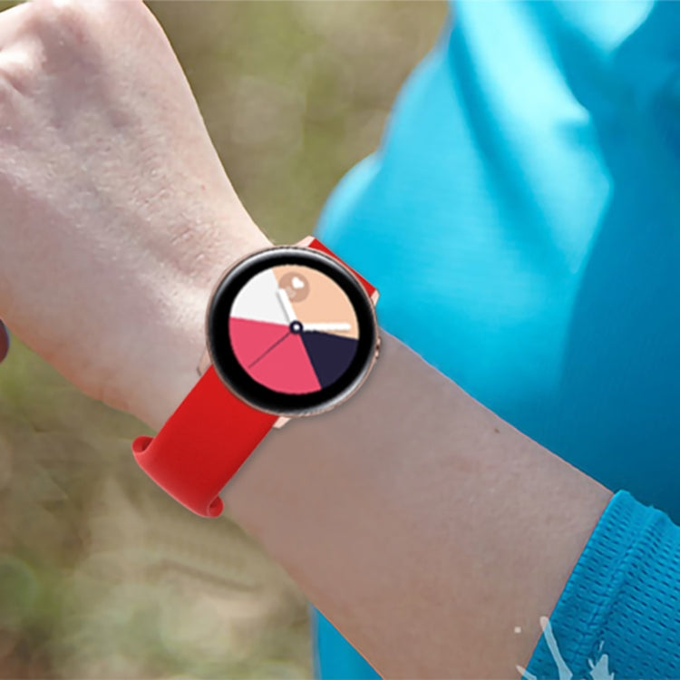 20mm For Amazfit GTS4 / GTS4 mini / GTS3 Universal Inner Back Buckle Perforation Silicone Watch Band(Pink) - Watch Bands by MIJOBS | Online Shopping South Africa | PMC TechLife | Buy Now Pay Later Mobicred