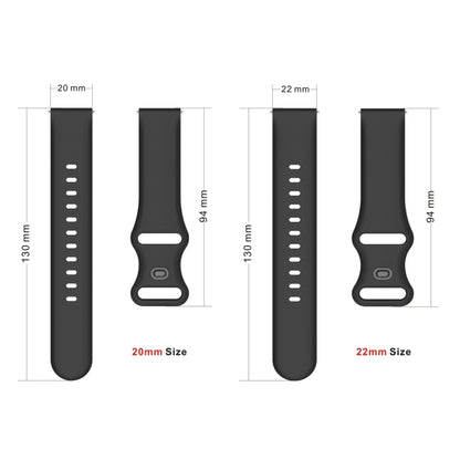 22mm For Xiaomi Haylou RT RS3 LS04 / LS05S Universal Inner Back Buckle Perforation Silicone Watch Band(Army Green) - Watch Bands by MIJOBS | Online Shopping South Africa | PMC Jewellery | Buy Now Pay Later Mobicred