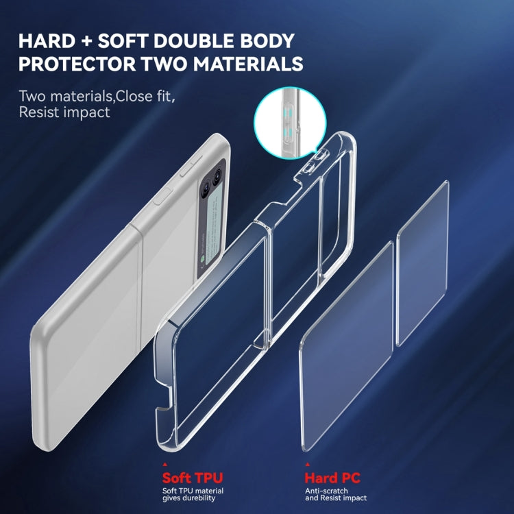 For Samsung Galaxy Z Flip3 5G Simple All-inclusive Clear Crystal PC +TPU Shockproof Case - free shipping - PMC TechLife - Order now!