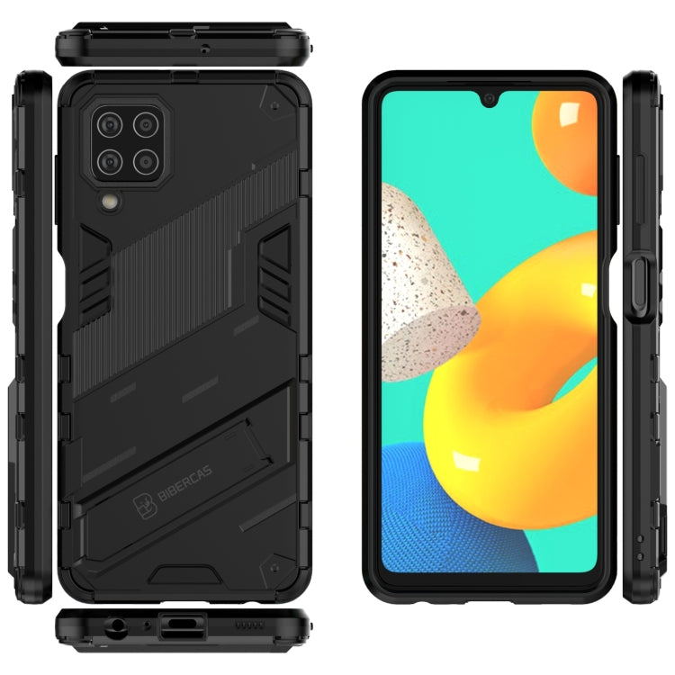 For Samsung Galaxy M32 Punk Armor 2 in 1 PC + TPU Shockproof Case with Invisible Holder(Black) - Galaxy Phone Cases by PMC TechLife | Online Shopping South Africa | PMC TechLife