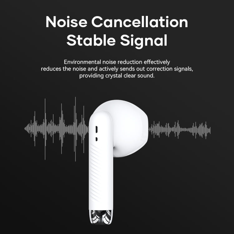 ROCK EB300 Bluetooth 5.1 TWS Stereo Wireless Bluetooth Earphone(White) - TWS Earphone by ROCK | Online Shopping South Africa | PMC TechLife | Buy Now Pay Later Mobicred