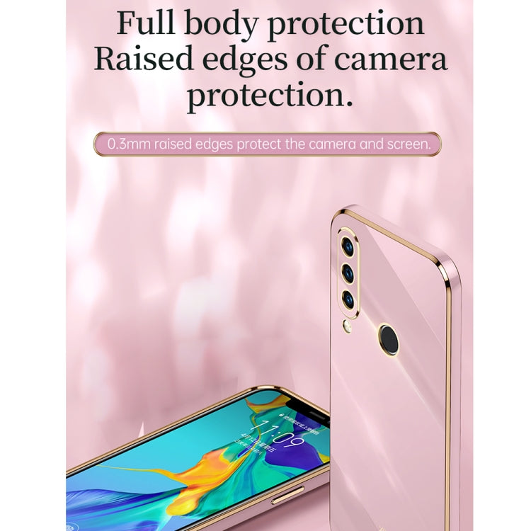 For Huawei P30 Lite XINLI Straight Edge 6D Electroplate TPU Phone Case with Ring Holder(Black) - Huawei Cases by XINLI | Online Shopping South Africa | PMC TechLife | Buy Now Pay Later Mobicred