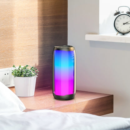 hoco HC8 Bluetooth 5.0 Colorful Luminous Wireless Bluetooth Speaker(Black) - Desktop Speaker by hoco | Online Shopping South Africa | PMC Jewellery | Buy Now Pay Later Mobicred