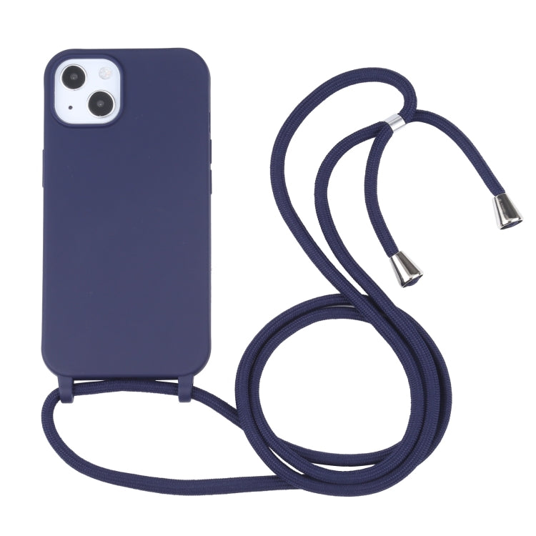 For iPhone 13 Pro Max Candy Colors TPU Protective Case with Lanyard (Dark Blue) - free shipping - PMC TechLife - Order now!