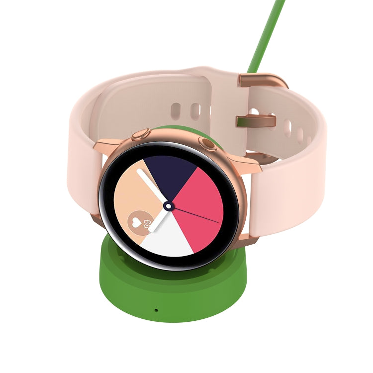For Samsung Galaxy Watch4 Classic / Galaxy Watch4 Universal Silicone Charger Holder(Green) - Charger by PMC TechLife | Online Shopping South Africa | PMC TechLife | Buy Now Pay Later Mobicred