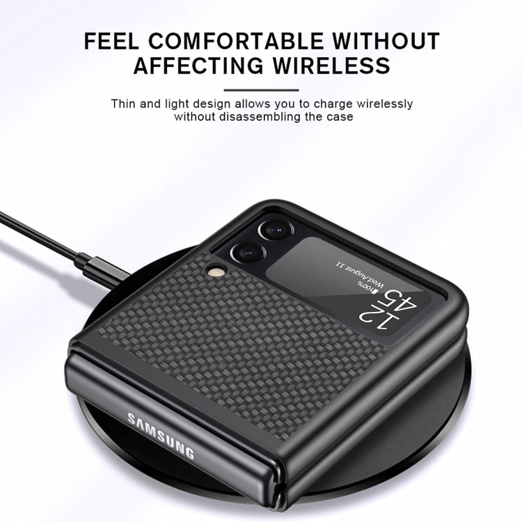For Samsung Galaxy Z Flip3 5G Cross Pattern Slim PC Protective Case(Black) - free shipping - PMC TechLife - Order now!