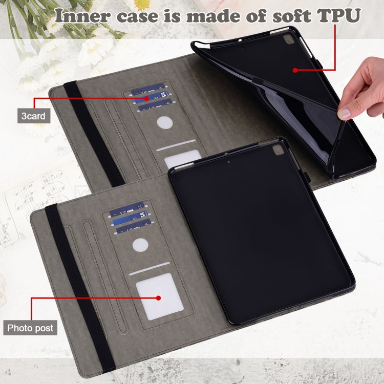 For iPad Pro 10.5 2017 / 10.2 2019 Tree & Deer Pattern Pressed Printing Horizontal Flip PU Leather Case with Holder & Card Slots & Sleep / Wake-up Function(Grey) - free shipping - PMC TechLife - Order now!