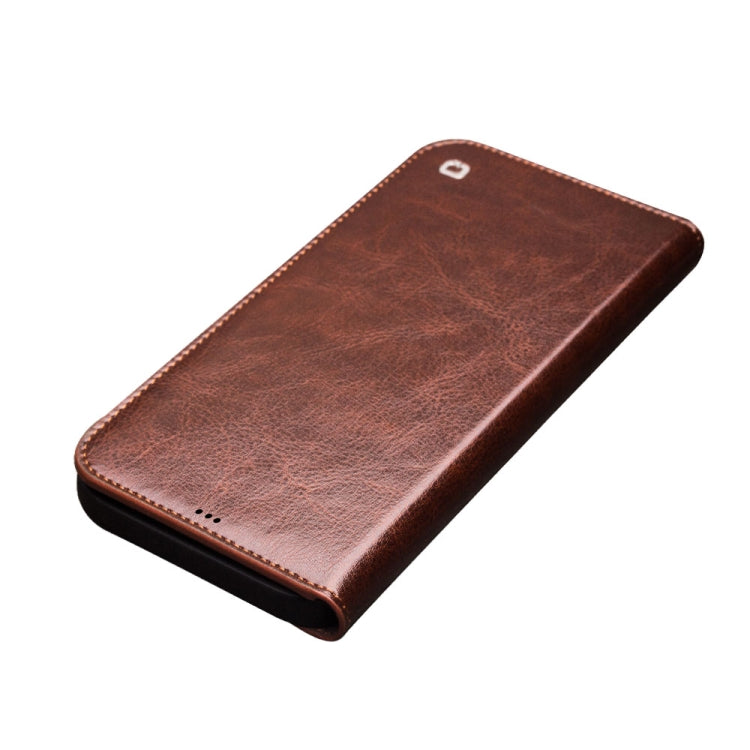 For iPhone 13 Pro Max QIALINO Horizontal Flip Leather Case with Holder & Card Slots & Wallet (Brown) - free shipping - PMC TechLife - Order now!