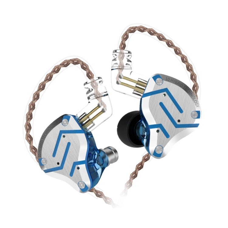 KZ ZS10 Pro 10-unit Ring Iron Gaming In-ear Wired Earphone, Standard Version(Streamer Blue) - free shipping - PMC TechLife - Order now!