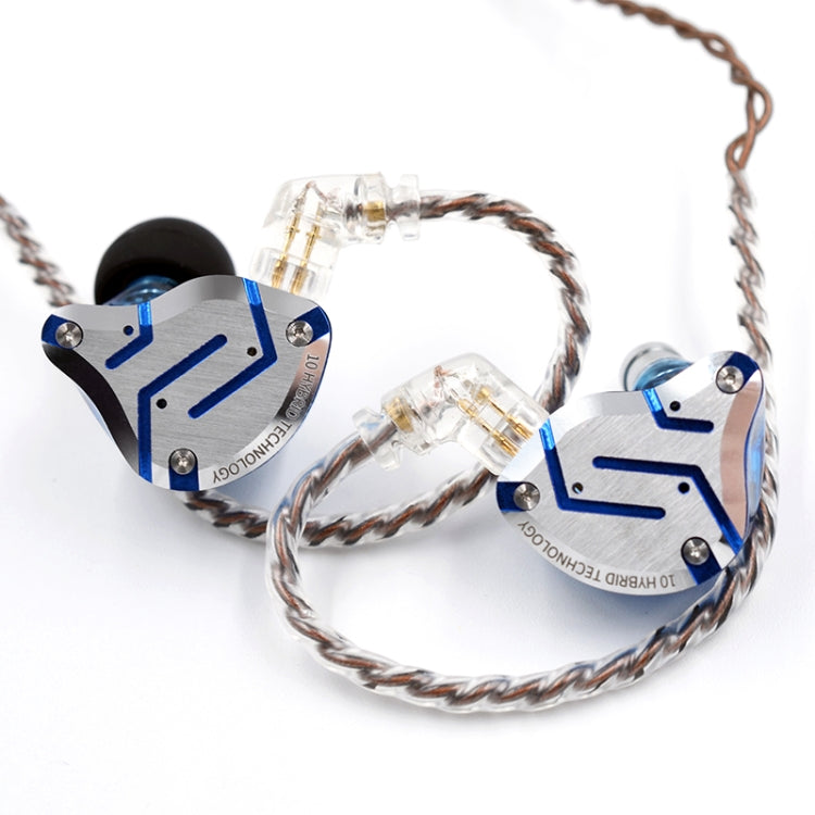 KZ ZS10 Pro 10-unit Ring Iron Gaming In-ear Wired Earphone, Mic Version(Streamer Blue) - free shipping - PMC TechLife - Order now!