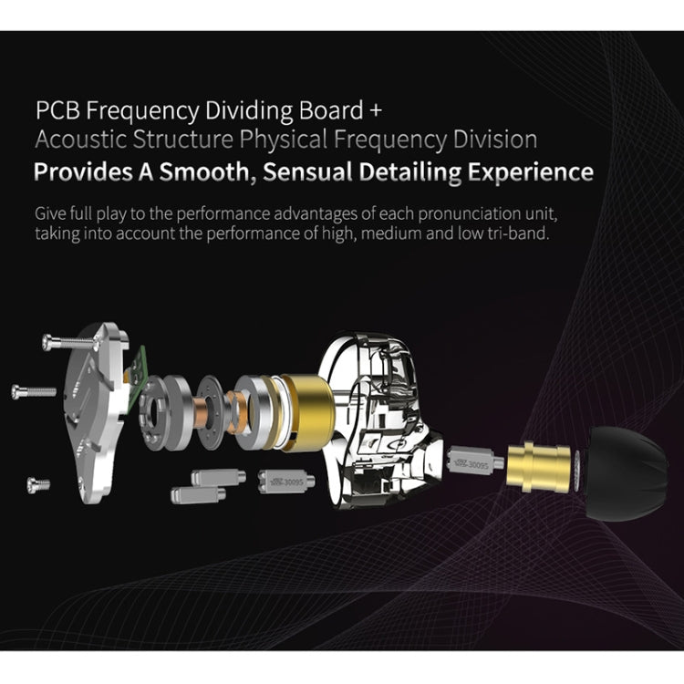 KZ ZS10 Pro 10-unit Ring Iron Gaming In-ear Wired Earphone, Mic Version(Glare Gold) - free shipping - PMC TechLife - Order now!