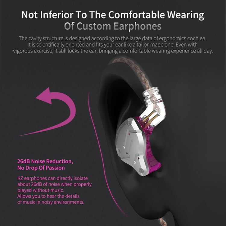 KZ ZS10 Pro 10-unit Ring Iron Gaming In-ear Wired Earphone, Mic Version(Black) - free shipping - PMC TechLife - Order now!