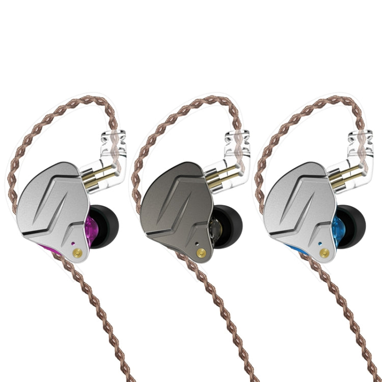 KZ ZSN Pro Ring Iron Hybrid Drive Metal In-ear Wired Earphone, Mic Version(Grey) - In Ear Wired Earphone by KZ | Online Shopping South Africa | PMC TechLife | Buy Now Pay Later Mobicred