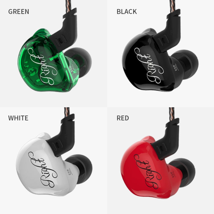 KZ ZSR 6-unit Ring Iron In-ear Wired Earphone, Mic Version(Green) - free shipping - PMC TechLife - Order now!