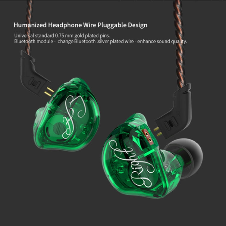 KZ ZSR 6-unit Ring Iron In-ear Wired Earphone, Mic Version(Green) - free shipping - PMC TechLife - Order now!