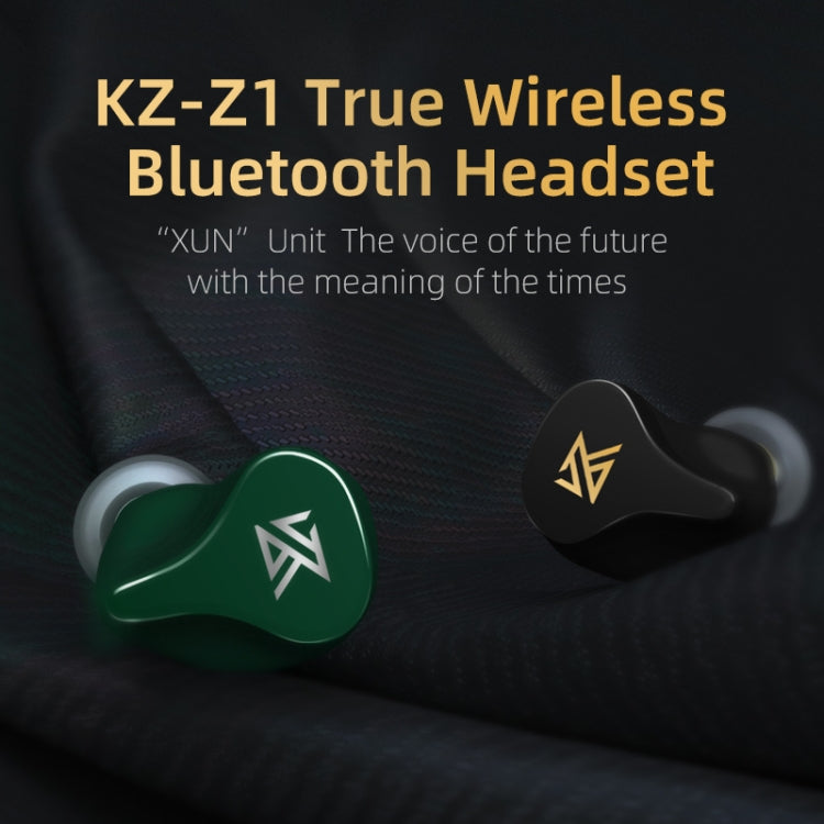 KZ Z1 1DD Dynamic True Wireless Bluetooth 5.0 Sports In-ear Earphone(Green) - Bluetooth Earphone by KZ | Online Shopping South Africa | PMC Jewellery | Buy Now Pay Later Mobicred