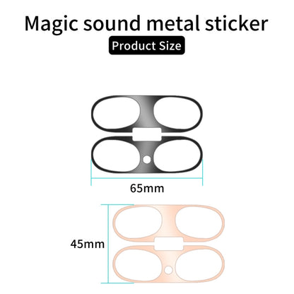 For Beats Studio Buds Wireless Bluetooth Earphone Magic Sound Metal Protective Sticker(Silver) - Protective Sticker by PMC Jewellery | Online Shopping South Africa | PMC Jewellery