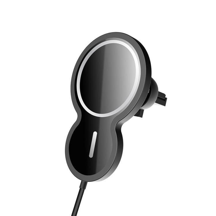 W34 Inverted Gourd-shaped Magnetic Car Wireless Charger Mobile Phone Holder(Black) - Wireless Charger Holders by PMC TechLife | Online Shopping South Africa | PMC TechLife