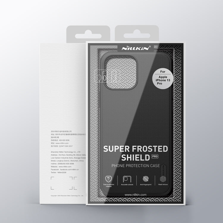 For iPhone 13 Pro NILLKIN Frosted Shield Pro Magnetic Magsafe Phone Case (Black) - iPhone 13 Pro Cases by NILLKIN | Online Shopping South Africa | PMC TechLife | Buy Now Pay Later Mobicred