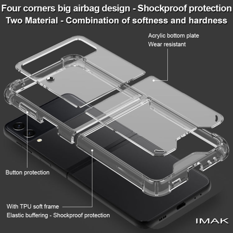 For Samsung Galaxy Z Flip3 5G IMAK UX-9 Series Transparent Shockproof Acrylic + TPU Phone Protective Case - Galaxy Phone Cases by GKK | Online Shopping South Africa | PMC Jewellery | Buy Now Pay Later Mobicred