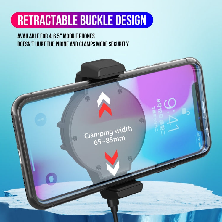 HXSJ P10 Portable Gaming Mobile Phone Radiator Holder with Rainbow Backlight(White) - Cooling Fan Radiator by HXSJ | Online Shopping South Africa | PMC TechLife | Buy Now Pay Later Mobicred