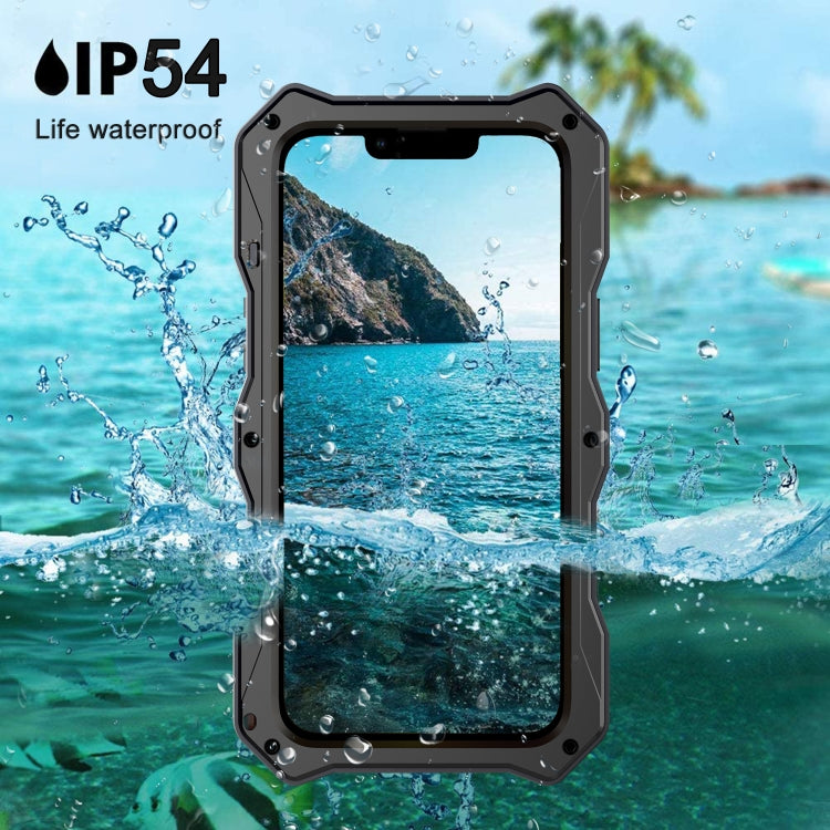 For iPhone 13 Pro Camshield Shockproof Life Waterproof Dustproof Metal Case with Holder (Black) - free shipping - PMC TechLife - Order now!