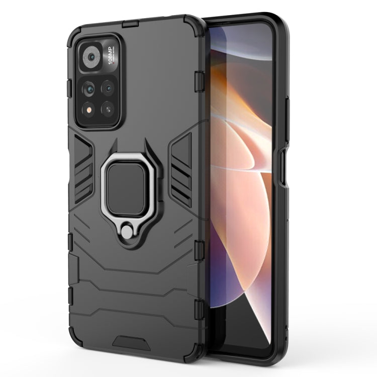 For Xiaomi Redmi Note 11 Pro / Note 11 Pro+ PC + TPU Shockproof Protective Phone Case with Magnetic Ring Holder(Black) - free shipping - PMC TechLife - Order now!