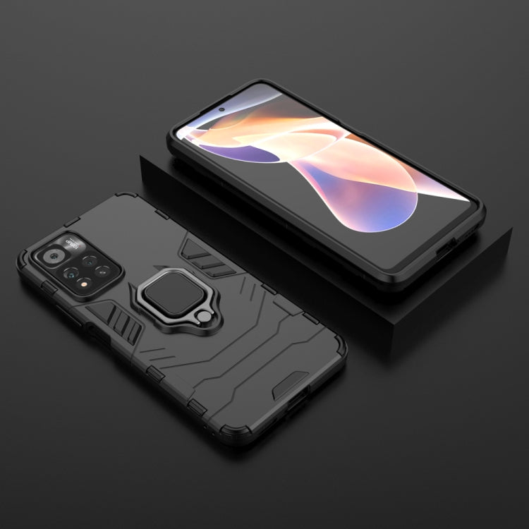 For Xiaomi Redmi Note 11 Pro / Note 11 Pro+ PC + TPU Shockproof Protective Phone Case with Magnetic Ring Holder(Black) - free shipping - PMC TechLife - Order now!