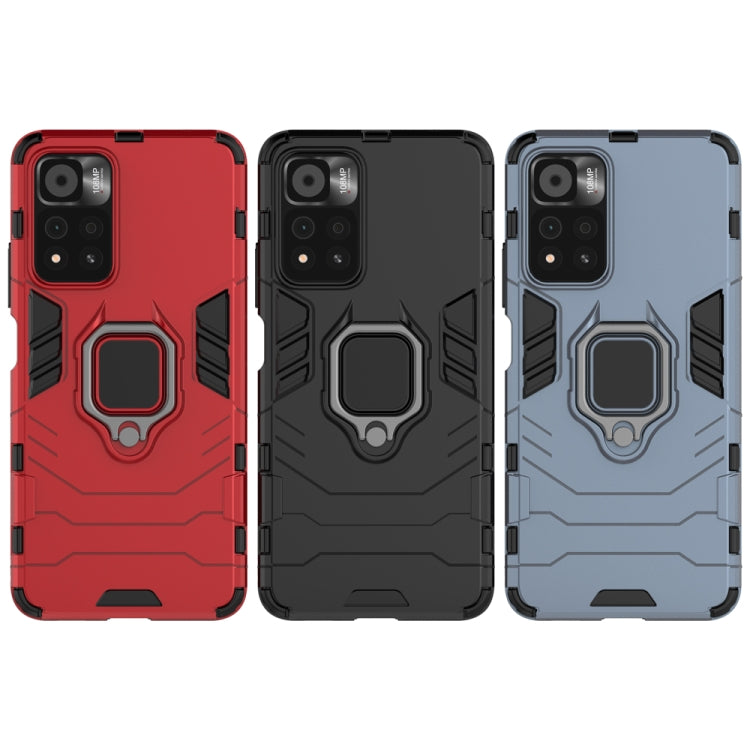 For Xiaomi Redmi Note 11 Pro / Note 11 Pro+ PC + TPU Shockproof Protective Phone Case with Magnetic Ring Holder(Black) - free shipping - PMC TechLife - Order now!