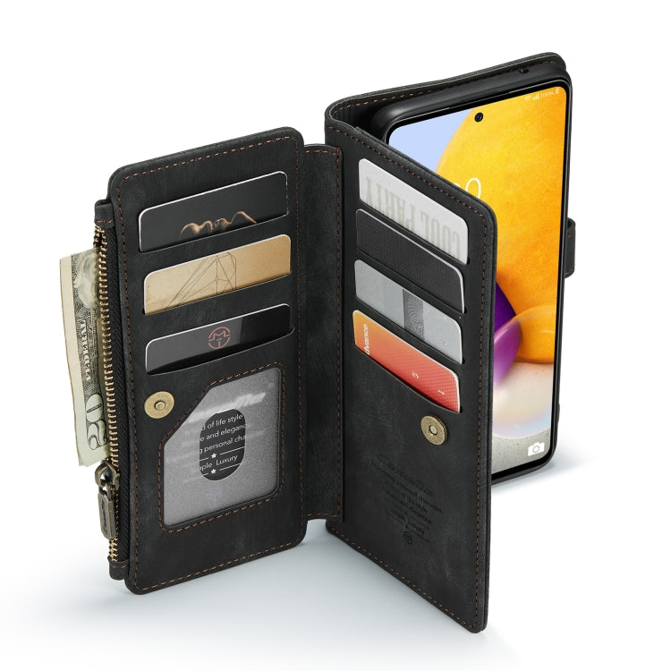 For Samsung Galaxy A72 CaseMe-C30 Multifunctional Horizontal Flip PU + TPU Phone Case(Black) - Galaxy Phone Cases by CaseMe | Online Shopping South Africa | PMC TechLife | Buy Now Pay Later Mobicred