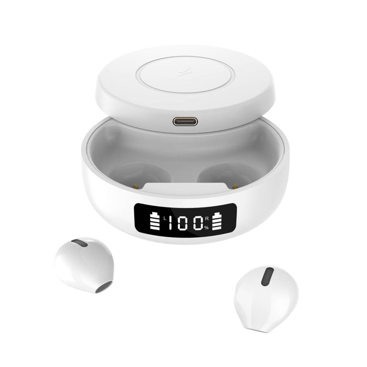 X6WS Mini Noise Reduction Digital Display TWS Wireless Bluetooth Earphone(White) - TWS Earphone by PMC TechLife | Online Shopping South Africa | PMC TechLife