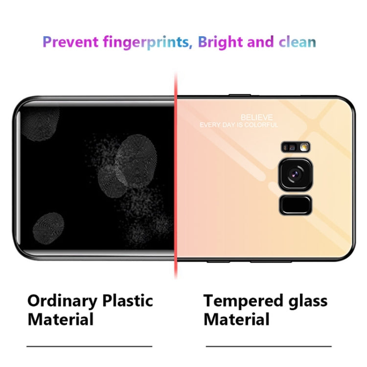 For Galaxy S8 Gradient Color Glass Case(Blue) - free shipping - PMC TechLife - Order now!