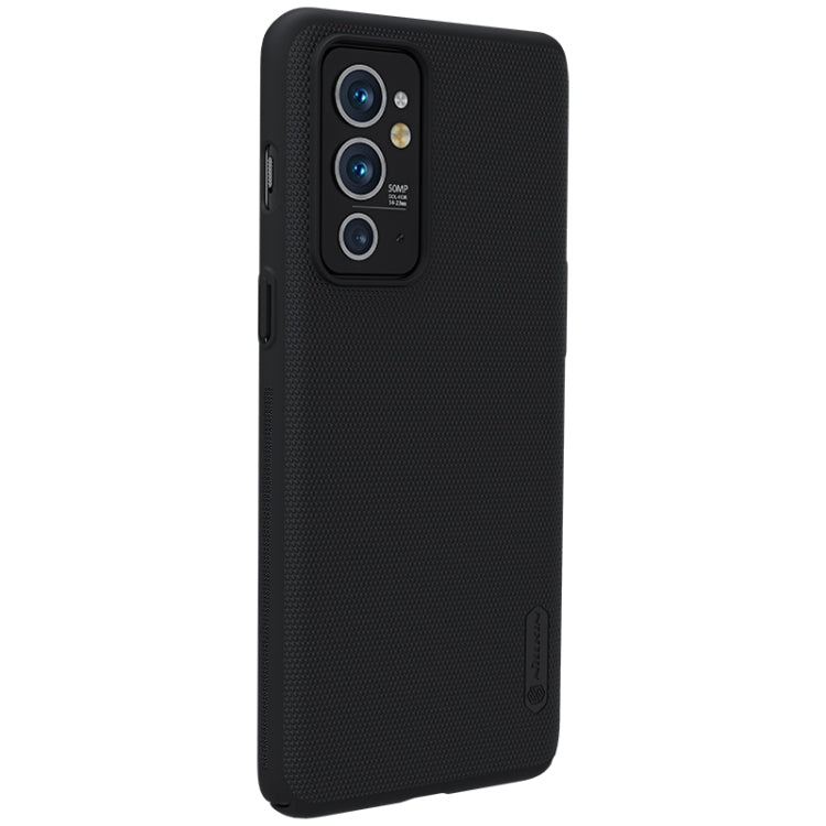 For OnePlus 9RT 5G NILLKIN Frosted Concave-convex Texture PC Phone Case(Black) - OnePlus Cases by NILLKIN | Online Shopping South Africa | PMC Jewellery