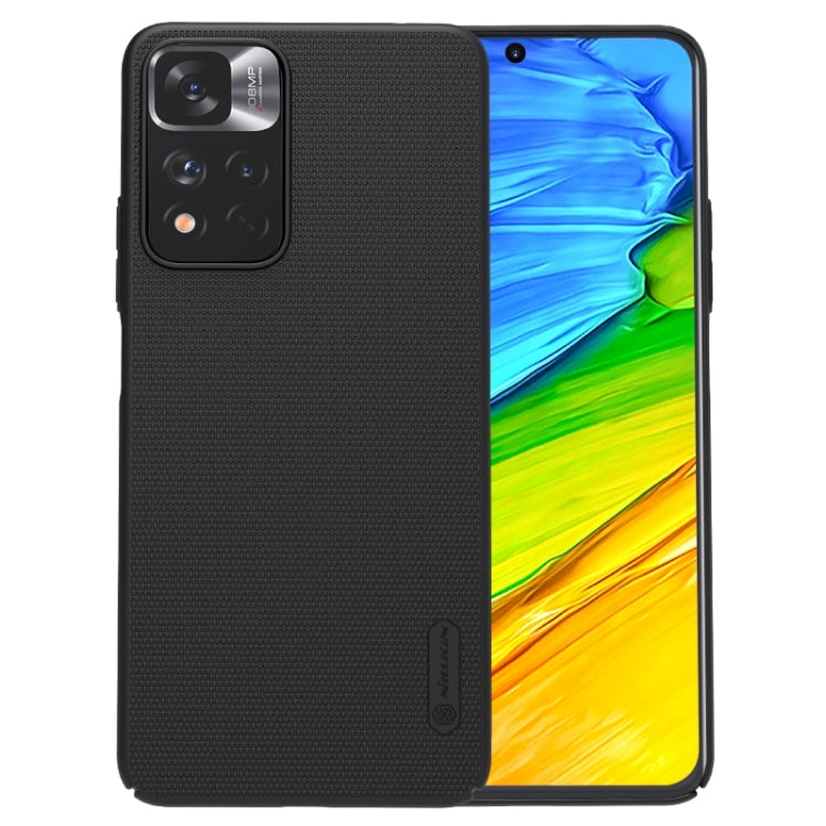 For Xiaomi Redmi Note 11 Pro Glogal / 11 Pro Glogal 5G / 11 Pro+ 5G India / 11E Pro 5G NILLKIN Frosted Concave-convex Texture PC Case (Black) - Redmi Note 11 Pro Case by NILLKIN | Online Shopping South Africa | PMC Jewellery