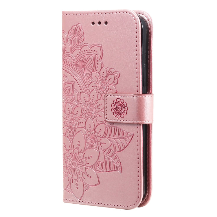 For Samsung Galaxy A53 5G 7-petal Flowers Embossing Pattern Horizontal Flip CasePhone Case(Rose Gold) - free shipping - PMC TechLife - Order now!