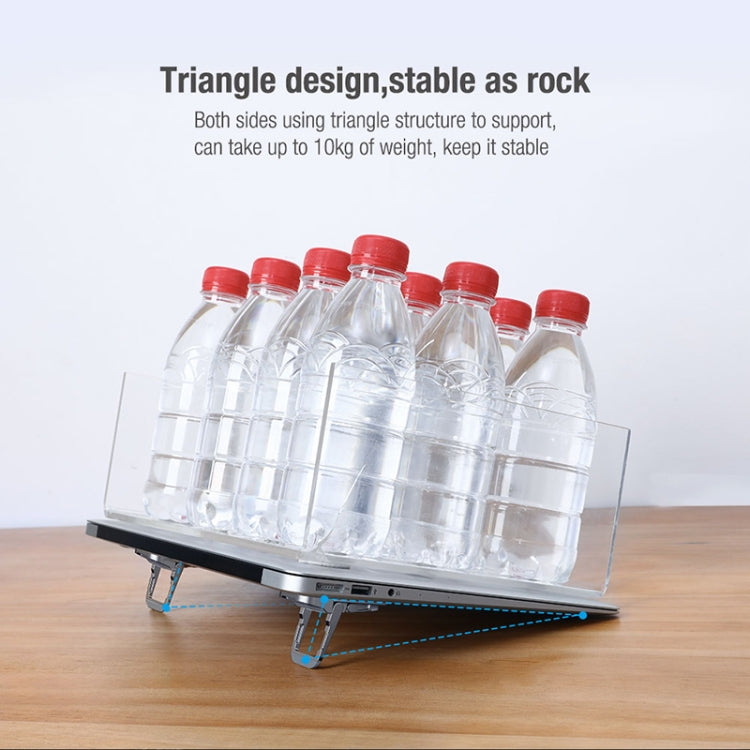NILLKIN Bolster Plus Sticky Three-speed Adjustable Zinc Alloy Laptop Holder(Silver) - MacBook Holder by NILLKIN | Online Shopping South Africa | PMC TechLife | Buy Now Pay Later Mobicred