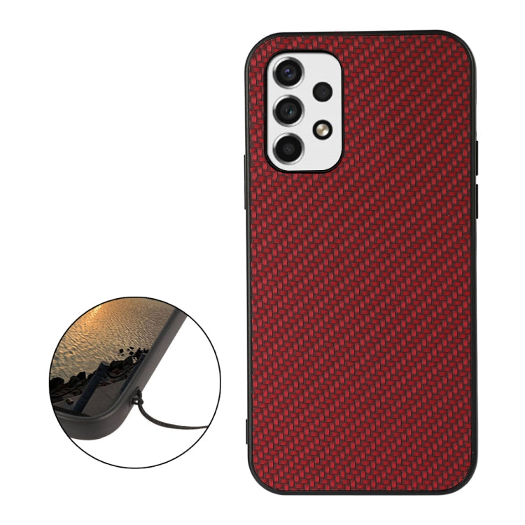For Samsung Galaxy A53 5G Carbon Fiber Skin Phone Case(Red) - Galaxy Phone Cases by PMC TechLife | Online Shopping South Africa | PMC TechLife | Buy Now Pay Later Mobicred