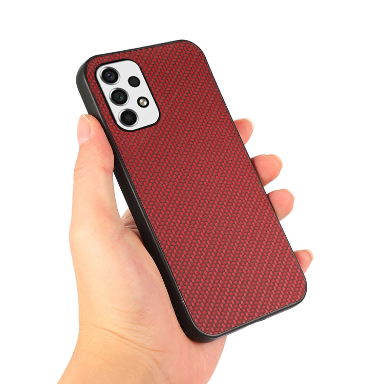 For Samsung Galaxy A53 5G Carbon Fiber Skin Phone Case(Red) - Galaxy Phone Cases by PMC TechLife | Online Shopping South Africa | PMC TechLife | Buy Now Pay Later Mobicred