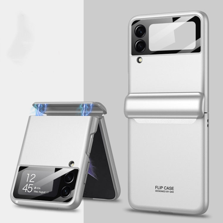 For Samsung Galaxy Z Flip3 5G GKK Magnetic Hinge Full Coverage Phone Case(Silver) - free shipping - PMC TechLife - Order now!