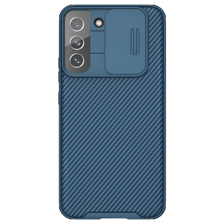 For Samsung Galaxy S22+ 5G NILLKIN Black Mirror Pro Series Camshield Phone Case(Blue) - free shipping - PMC TechLife - Order now!