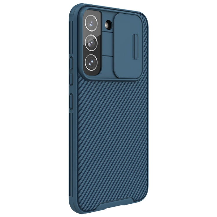 For Samsung Galaxy S22+ 5G NILLKIN Black Mirror Pro Series Camshield Phone Case(Blue) - free shipping - PMC TechLife - Order now!