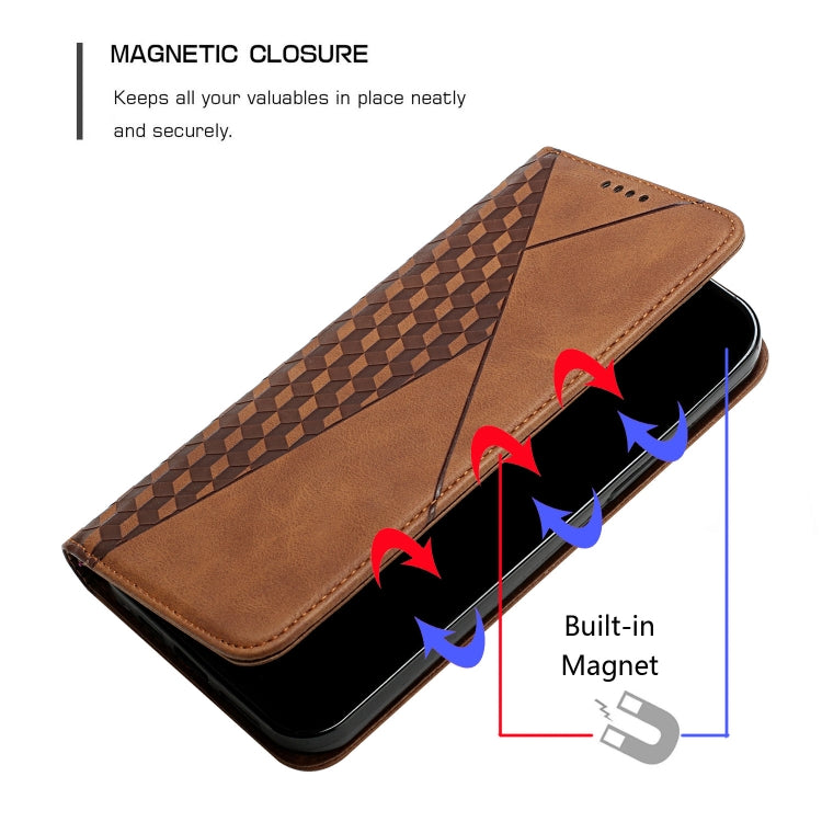 For Samsung Galaxy A33 5G Skin Feel Magnetic Leather Phone Case(Brown) - Galaxy Phone Cases by PMC TechLife | Online Shopping South Africa | PMC TechLife | Buy Now Pay Later Mobicred