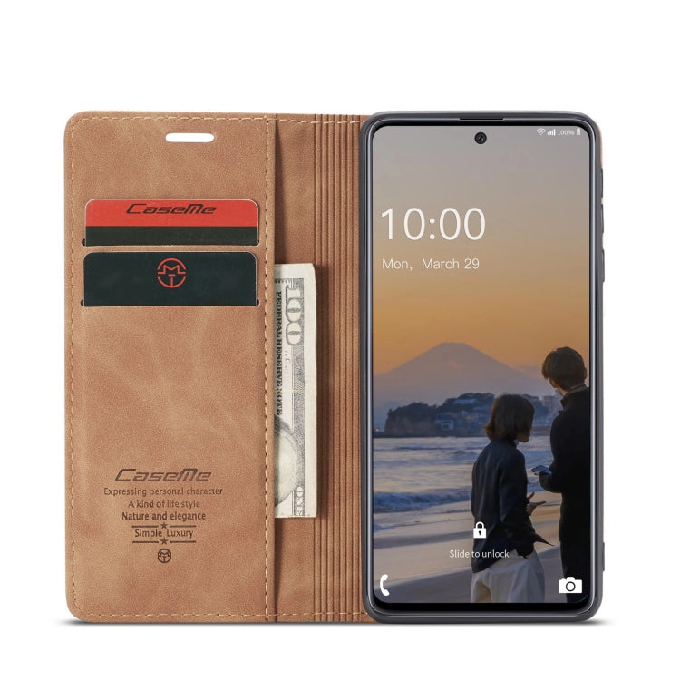 For Samsung Galaxy A33 5G CaseMe 013 Multifunctional Horizontal Flip Leather Phone Case(Brown) - Galaxy Phone Cases by CaseMe | Online Shopping South Africa | PMC TechLife | Buy Now Pay Later Mobicred